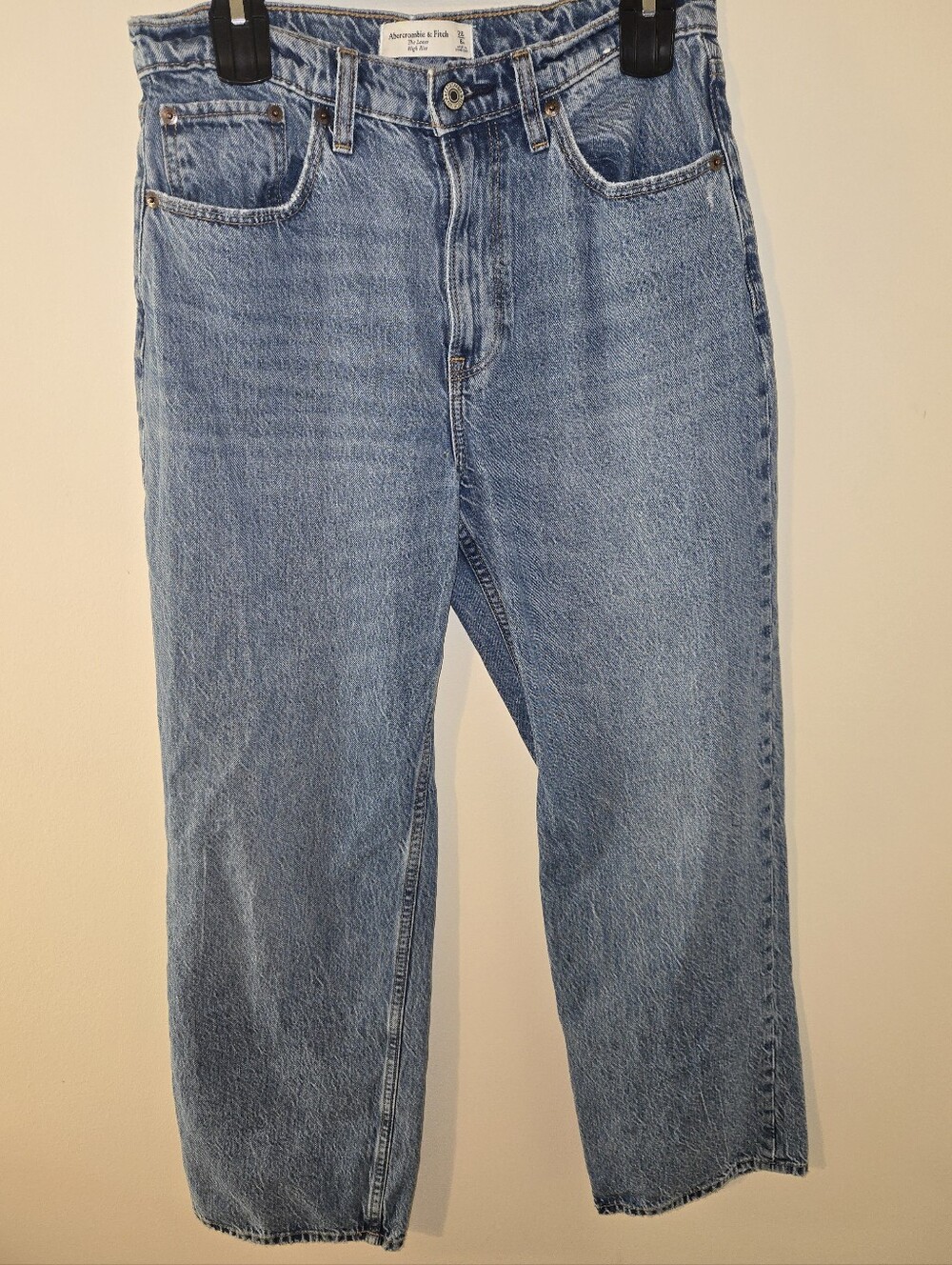 Abercrombie & Fitch The Loose High Rise Jeans Medium Wash Size 28 6R